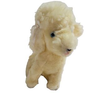 Vtg Pillow Pets Poodle Puppy Plush 1978 R Dakin Co 8" Stuffed Blue Eyes Sitting